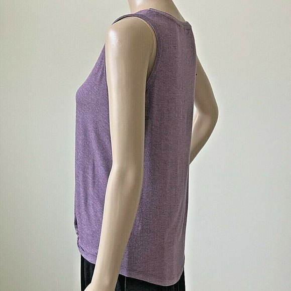 Cynthia Rowley Tank Top Woman Size XS Stretch Jersey Knotted Purple Grape Modal - Picture 6 of 12